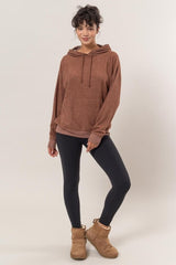 HYFVE Brushed Long Sleeve Hoodie with Kangaroo Pocket