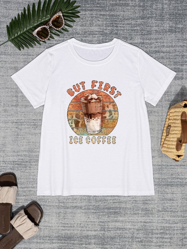 Ice Coffee Graphic T-Shirt - Cute Little Wish