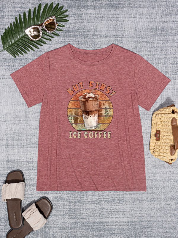 Ice Coffee Graphic T-Shirt - Cute Little Wish