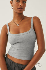 In Your Dreams Ribbed Cropped Cami - Cute Little Wish