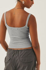 In Your Dreams Ribbed Cropped Cami - Cute Little Wish