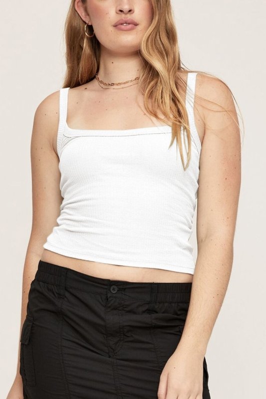 In Your Dreams Ribbed Cropped Cami - Cute Little Wish