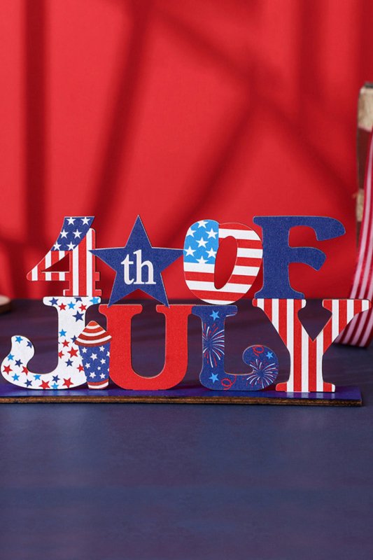 Independence Day Wood Decorative Ornament - Cute Little Wish