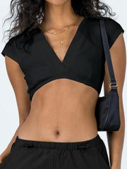 Johnny Collar Cropped Top - Cute Little Wish