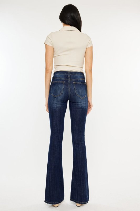 Kancan Full Size Mid Rise Slim Flare Jeans - Cute Little Wish