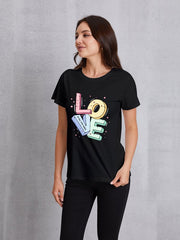 LOVE IS ALL YOU NEED Round Neck T-Shirt - Cute Little Wish