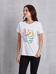 LOVE IS ALL YOU NEED Round Neck T-Shirt - Cute Little Wish