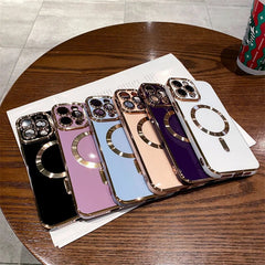 Luxe Mirrored iPhone Case with Gold Detailing - Cute Little Wish