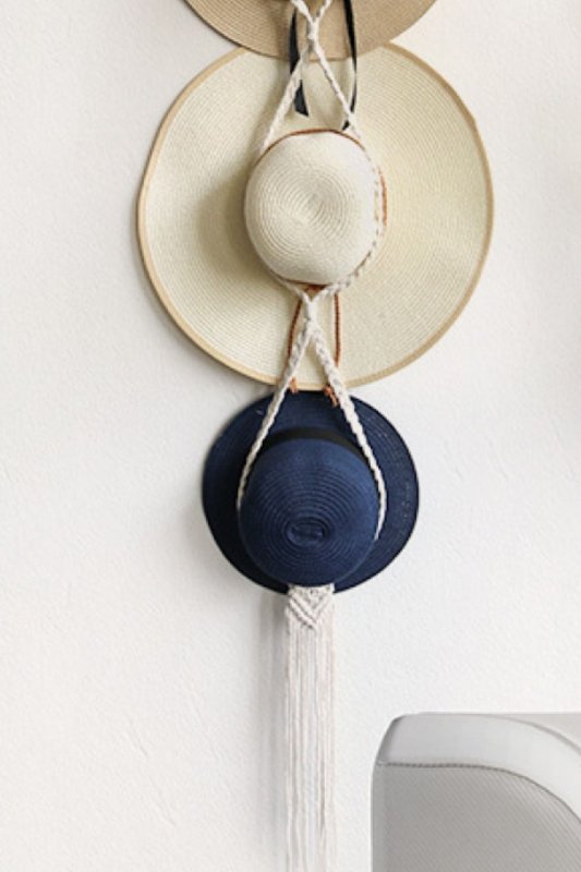 Macrame Triple Hat Hanger - Cute Little Wish