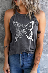 MAKE YOUR HEART THE PRETTIEST THING ABOUT YOU Round Neck Tank - Cute Little Wish