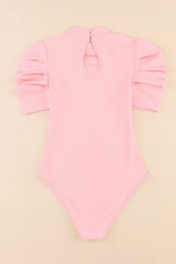 Mock Neck Puff Sleeve Bodysuit - Cute Little Wish