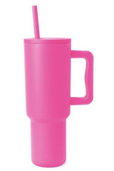 Monochromatic Stainless Steel Tumbler with Matching Straw - Cute Little Wish