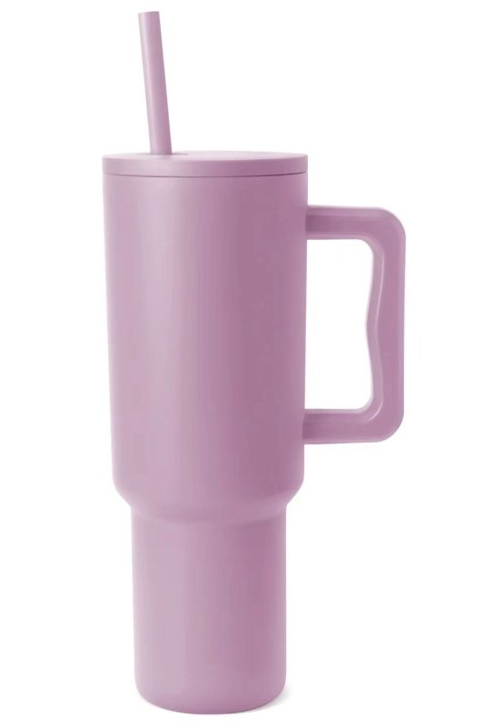 Monochromatic Stainless Steel Tumbler with Matching Straw - Cute Little Wish