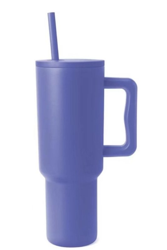 Monochromatic Stainless Steel Tumbler with Matching Straw - Cute Little Wish