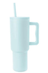 Monochromatic Stainless Steel Tumbler with Matching Straw - Cute Little Wish