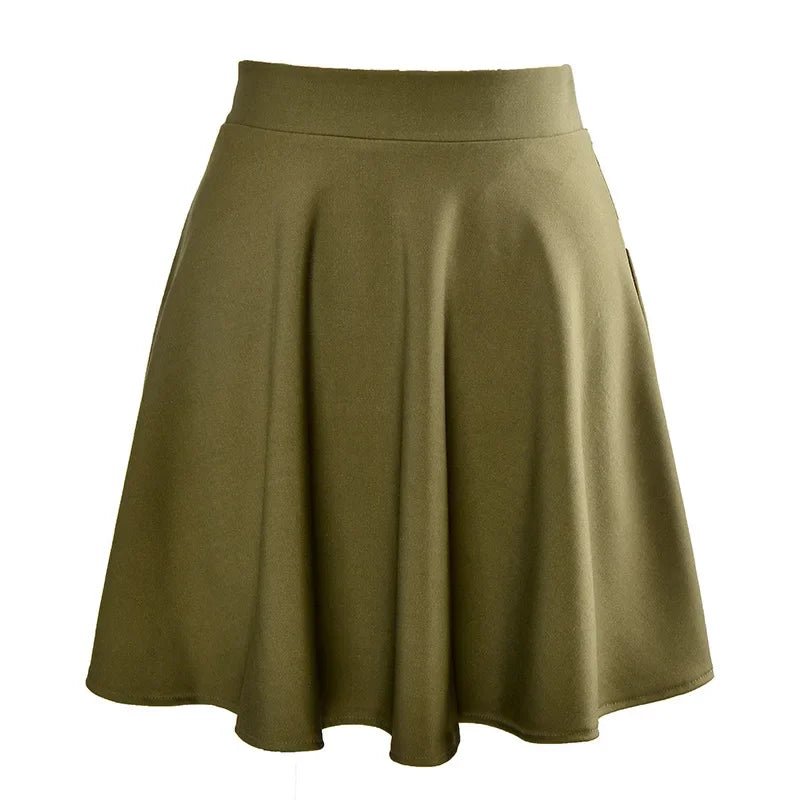 Moss Green Circle Skirt - Soft and Flowy for Everyday Elegance - Cute Little Wish