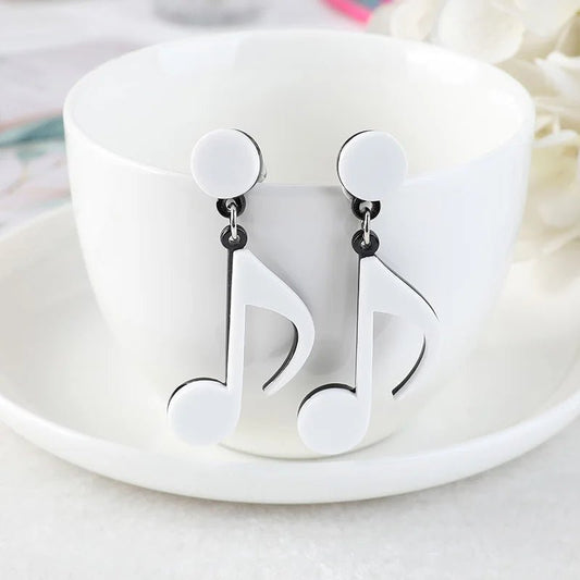 Music Note Pink Earrings - Cute Little Wish