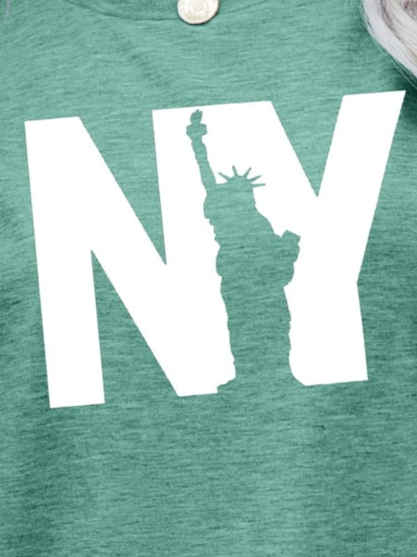 NY the Statue of Liberty Graphic Tee - Cute Little Wish