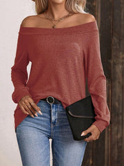 Off - Shoulder Long Sleeve T-Shirt