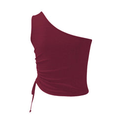 One Shoulder Tie Detail Cami - Cute Little Wish