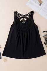 Openwork V-Neck Tank - Cute Little Wish