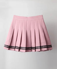 Pink Preppy High Waist Pleated Mini Skirts - Cute Little Wish