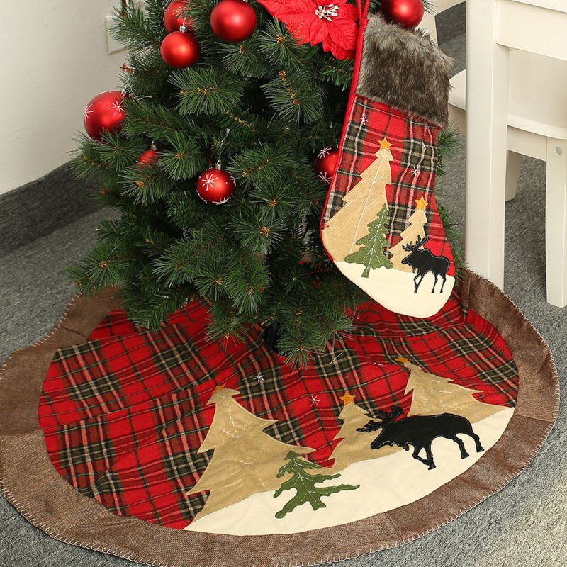 Plaid Christmas Tree Skirt - Cute Little Wish