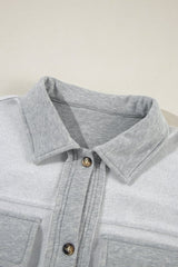 Pocketed Curved Hem Button Up Vest