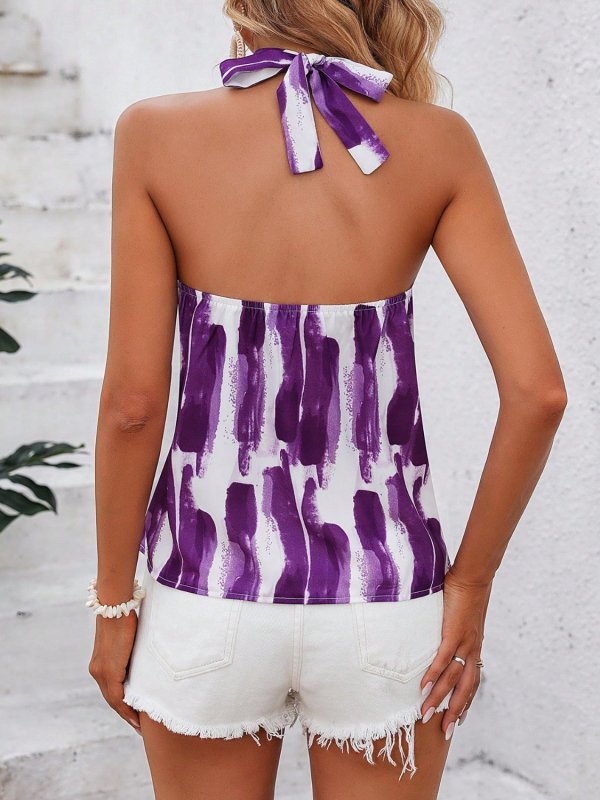 Printed Halter Neck Cami - Cute Little Wish