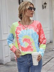 Printed Round Neck Raglan Sleeve Tee - Cute Little Wish