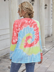 Printed Round Neck Raglan Sleeve Tee - Cute Little Wish