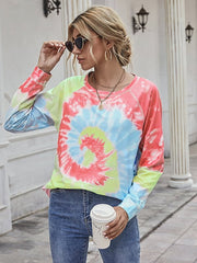 Printed Round Neck Raglan Sleeve Tee - Cute Little Wish