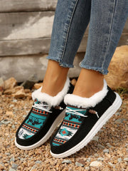 Printed Round Toe Flat Slip - Ons