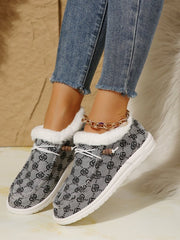 Printed Round Toe Flat Slip - Ons