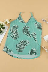 Printed Surplice Spaghetti Strap Cami - Cute Little Wish