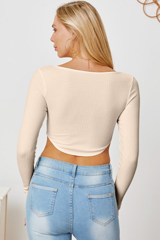 Ribbed Long Sleeve T-Shirt - Cute Little Wish