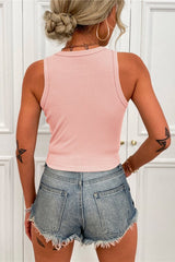 Round Neck Cropped Tank - Cute Little Wish