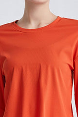 Round Neck Dropped Shoulder Active T-Shirt - Cute Little Wish