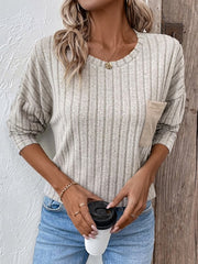 Round Neck Dropped Shoulder T-Shirt - Cute Little Wish