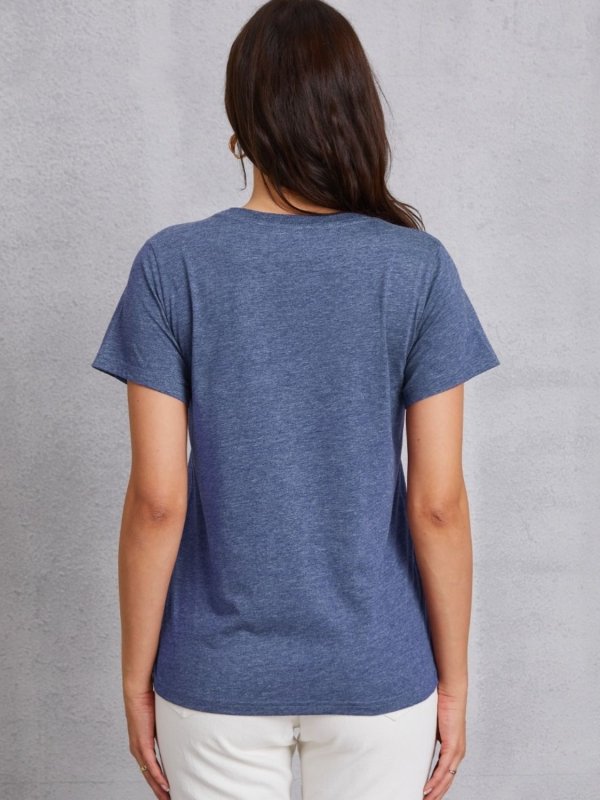 Round Neck Short Sleeve T-Shirt - Cute Little Wish