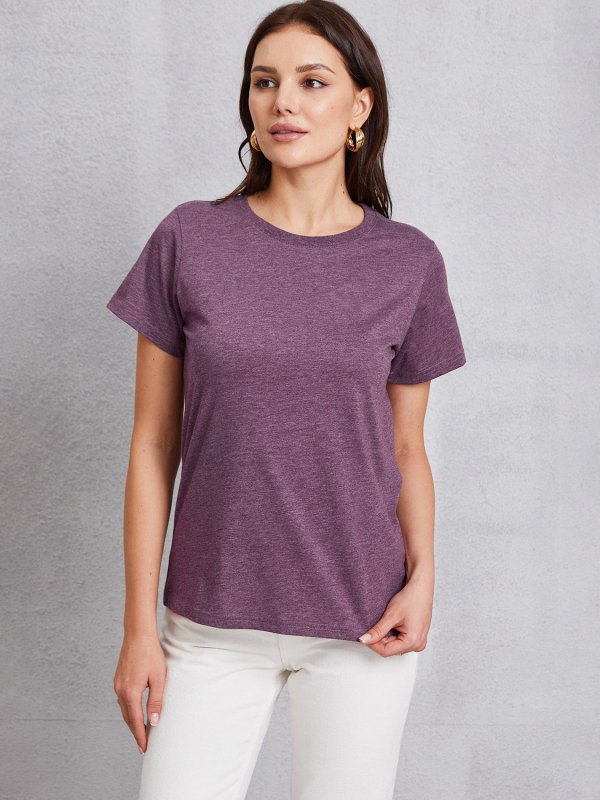 Round Neck Short Sleeve T-Shirt - Cute Little Wish