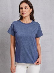 Round Neck Short Sleeve T-Shirt - Cute Little Wish