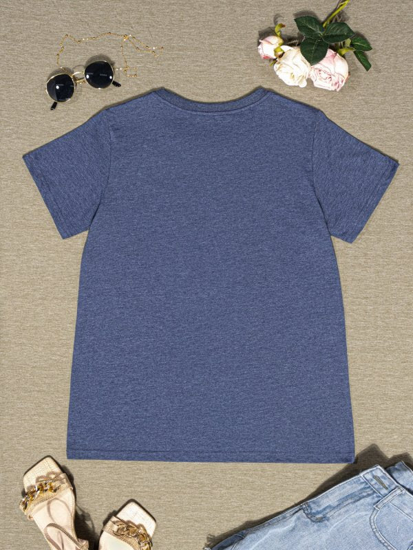 Round Neck Short Sleeve T-Shirt - Cute Little Wish