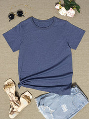 Round Neck Short Sleeve T-Shirt - Cute Little Wish