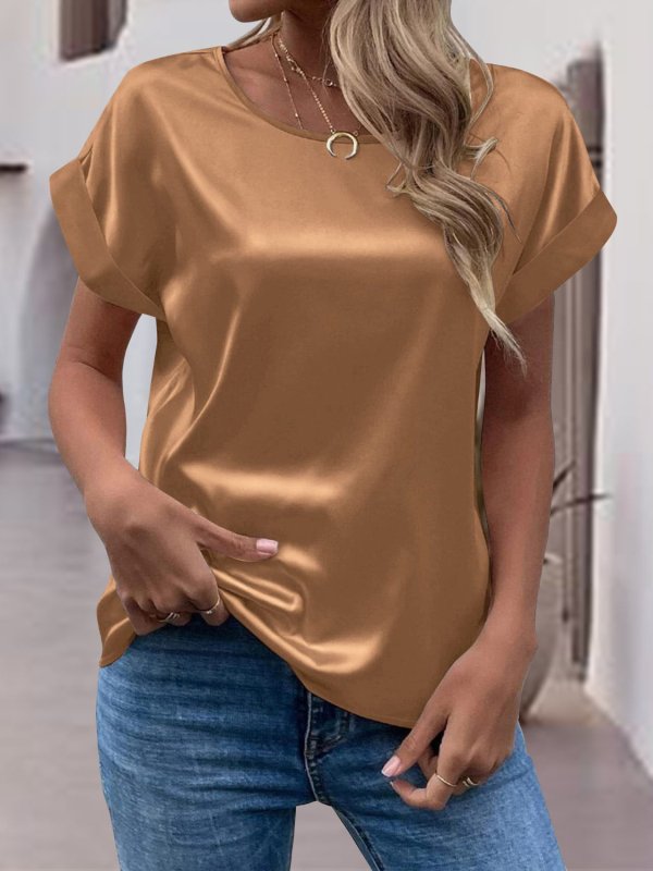 Round Neck Short Sleeve T-Shirt - Cute Little Wish