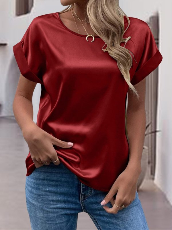 Round Neck Short Sleeve T-Shirt - Cute Little Wish