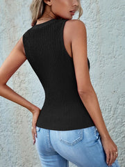 Round Neck Wide Strap Tank - Cute Little Wish