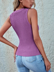 Round Neck Wide Strap Tank - Cute Little Wish