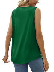 Ruched Square Neck Tank - Cute Little Wish