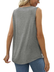 Ruched Square Neck Tank - Cute Little Wish